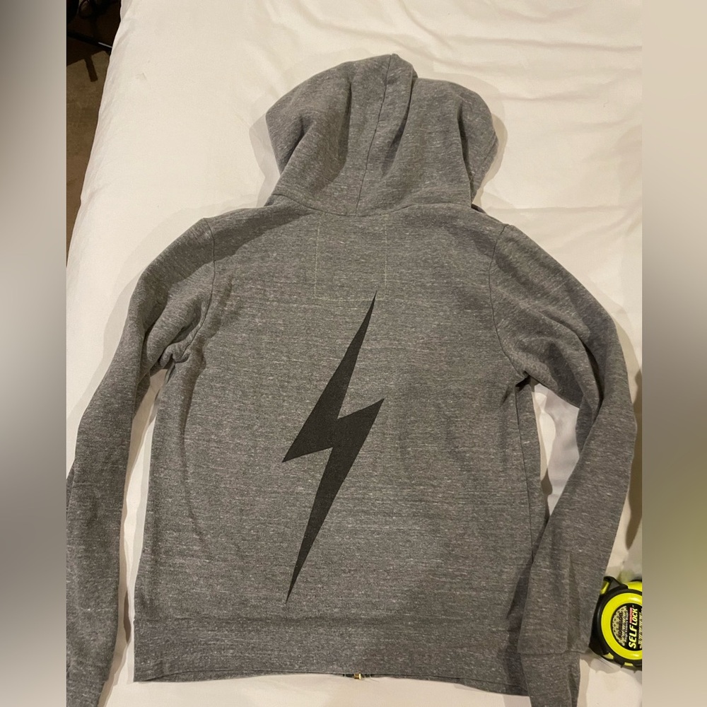 Aviator Nation Gray Lightning Bolt Hoodie
